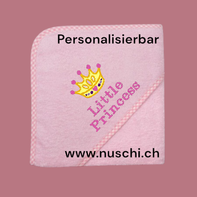 Kapuzenbadetuch bestickt 